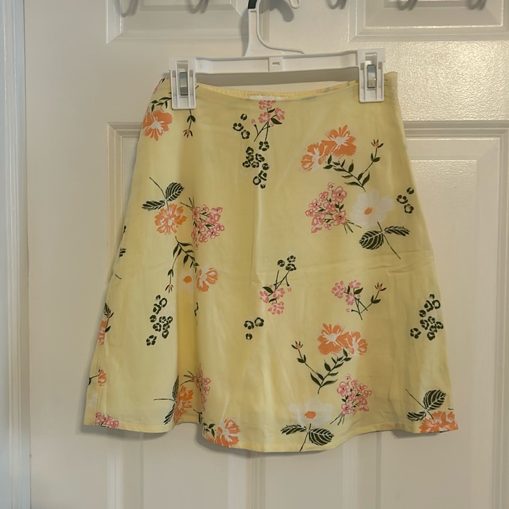 Abound yellow floral mini skirt
